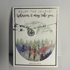 NWT Francesca's Enjoy the Journey Wherever it May Take You Silver Necklace